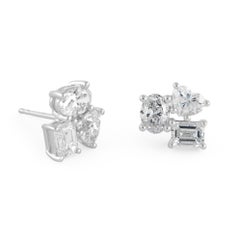 Alexander Beverly Hills 2,37 Karat gemischte Diamant-Ohrstecker 18k Weißgold