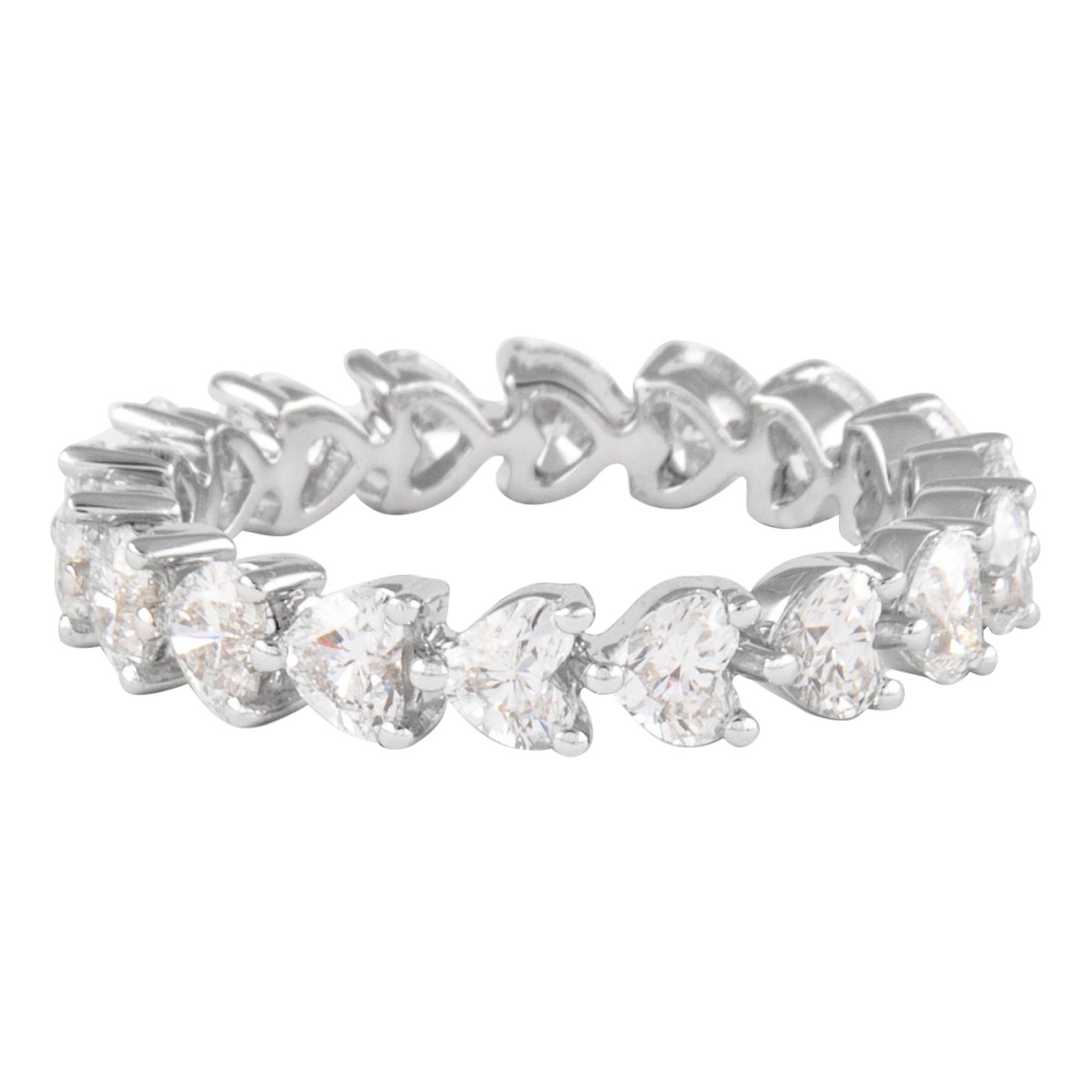 Alexander Beverly Hills 2.41ct Diamante Cuore D/E VVS Eternity Band Platino