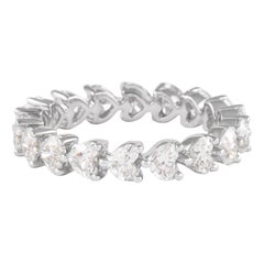 Alexander Beverly Hills 2.41ct Heart Diamond D/E VVS Eternity Band Platinum