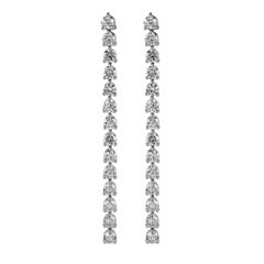 Alexander Beverly Hills Pendants d'oreilles en or blanc 18 carats avec diamants de 2,44 carats