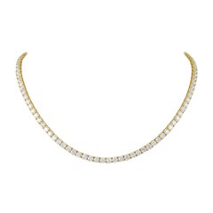 Alexander Beverly Hills Collier Tennis 24.55ct Diamond Yellow Gold 18k 16.5in