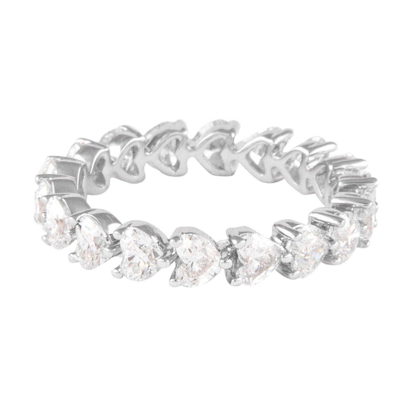 Alexander Beverly Hills 2,51ct Diamante Cuore D/E VVS Fascia Eternità 18k in vendita