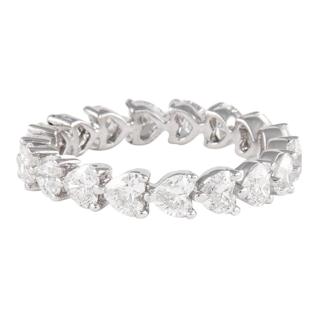 Alexander Beverly Hills 2,51ct Diamante Cuore D/E VVS Eternity Band Platino