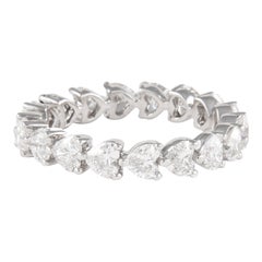 Alexander Beverly Hills 2.51ct Heart Diamond D/E VVS Eternity Band Platinum
