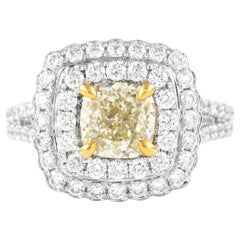 Alexander Beverly Hills 2,52ctt Fancy Light Yellow VS2 Anello con diamanti a raggiera 18 carati