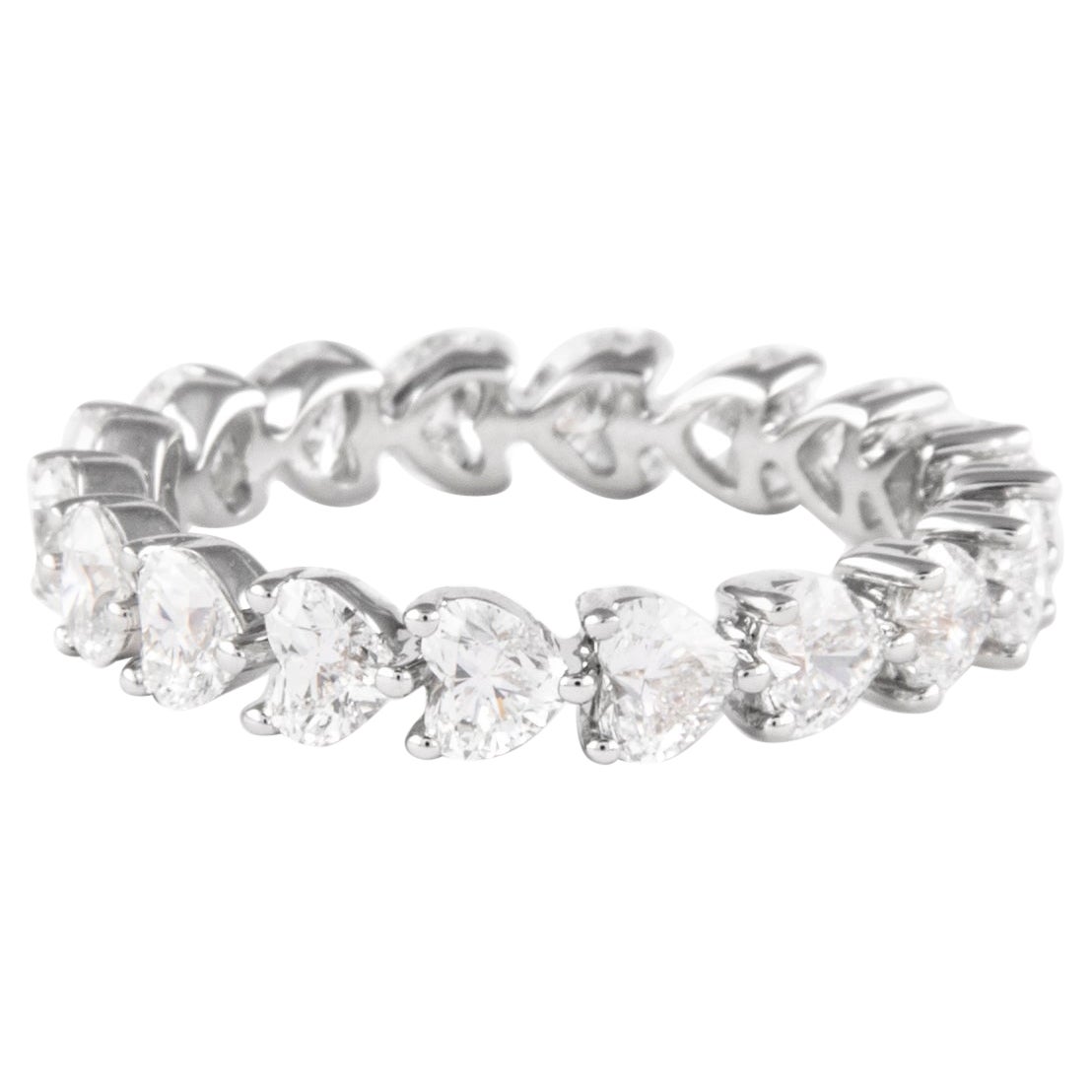 Alexander Beverly Hills 2,53ct Diamante Cuore D/E VVS Fascia Eternità 18 carati