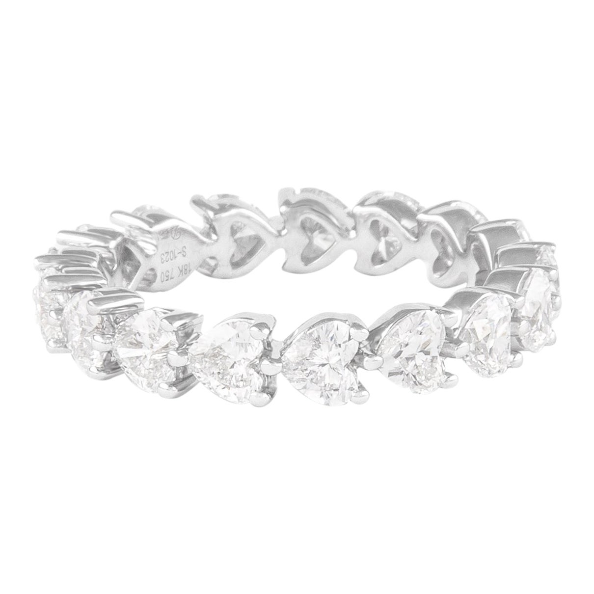 Alexander Beverly Hills 2,53ct Diamante Cuore D/E VVS Fascia Eternità 18 carati