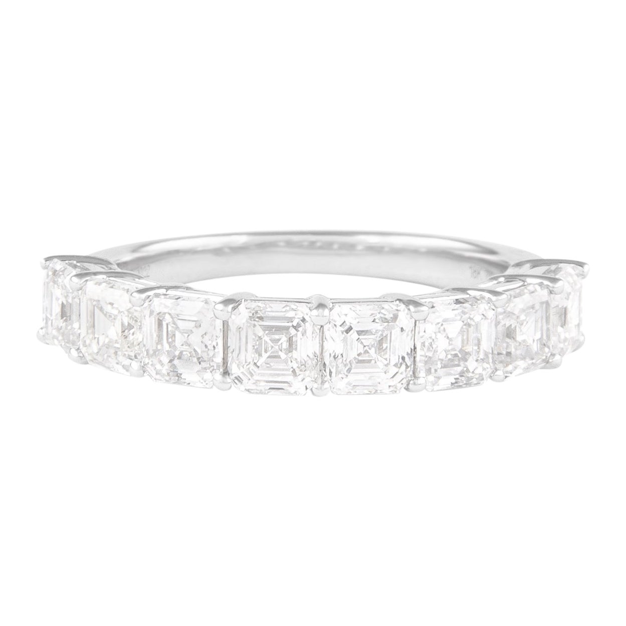Alexander Beverly Hills 2.55ct Asscher Cut Diamond D/E VVS Half Eternity 18k 625