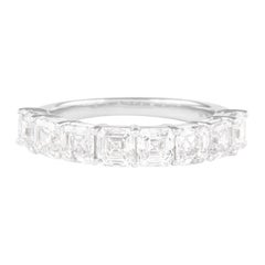 Alexander Beverly Hills 2.55ct Asscher Cut Diamond D/E VVS Half Eternity 18k 625