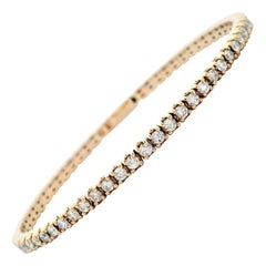 Alexander Beverly Hills 2.58ct Diamond Flexible Tennis Bangle Bracelet Gold