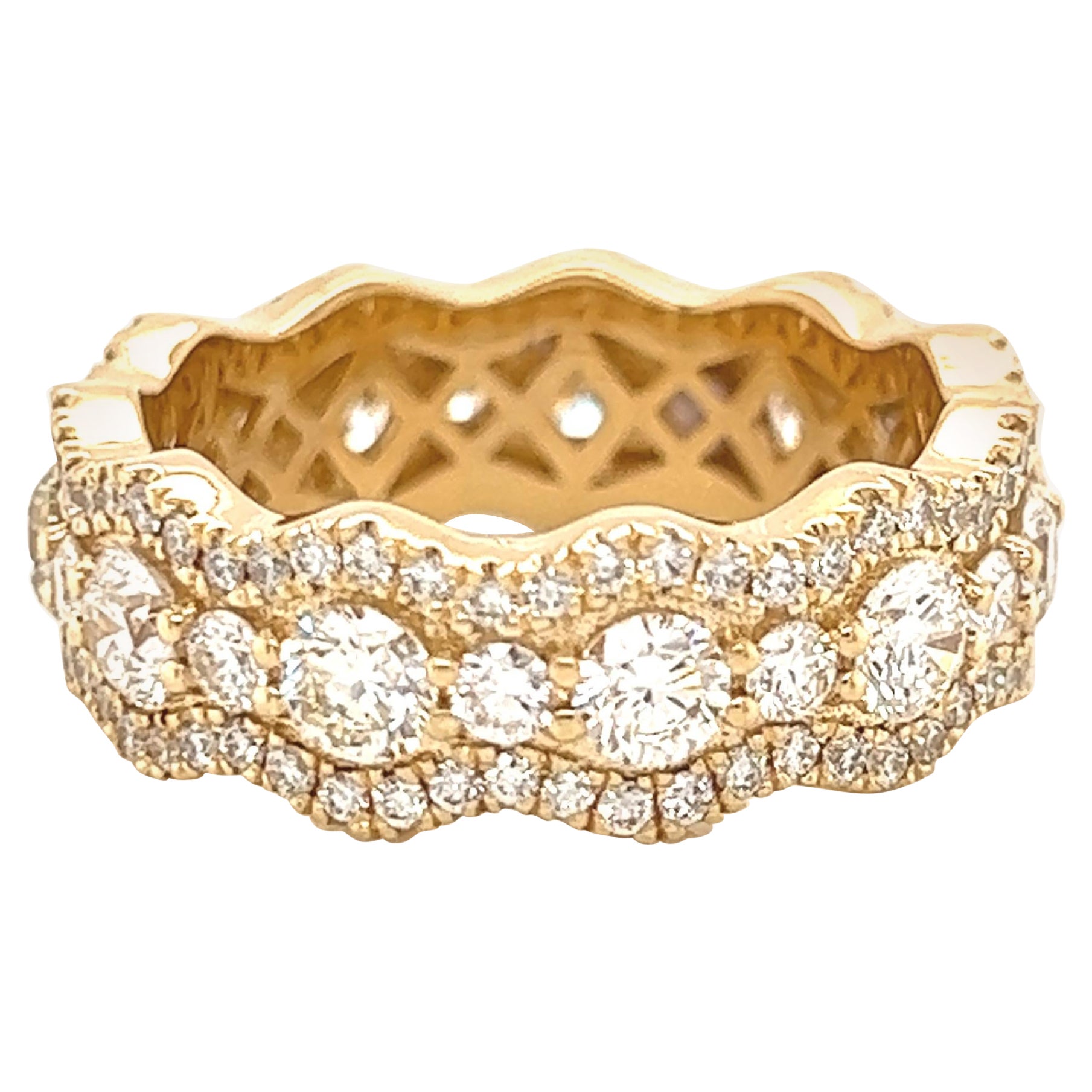 Alexander Beverly Hills Banda de cóctel de diamantes de 2,62 ct Oro amarillo de 18 k 6,25