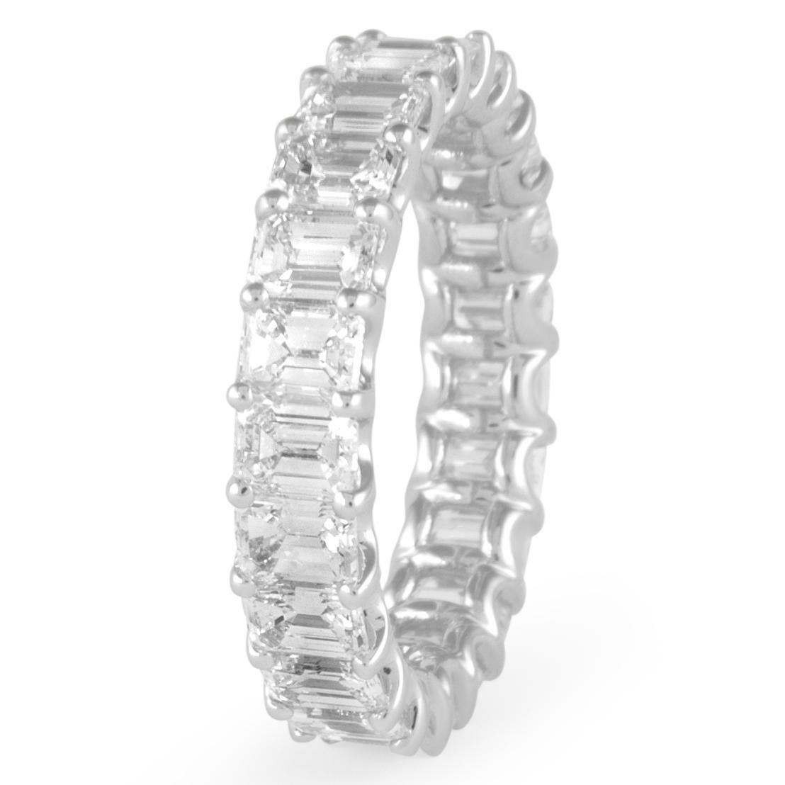Alexander Beverly Hills 2.62ct Emerald Cut Diamond Eternity Band 18k 6.25 In New Condition For Sale In BEVERLY HILLS, CA