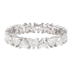 Alexander Beverly Hills 2.66ct Heart Diamond D/E VVS Eternity Band 18k