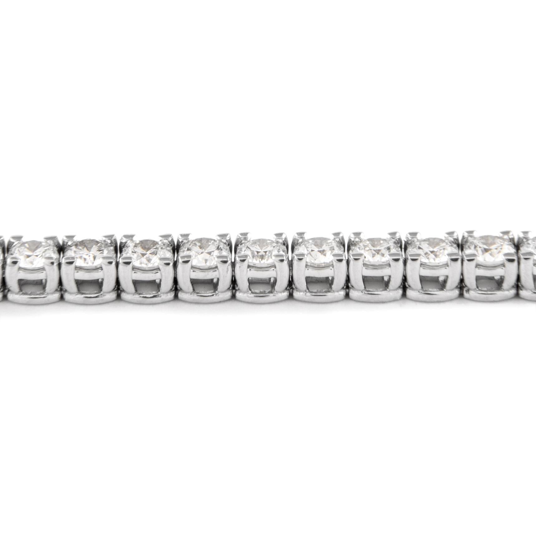 Round Cut Alexander Beverly Hills 2.70ct Diamond Tennis Bracelet White Gold For Sale