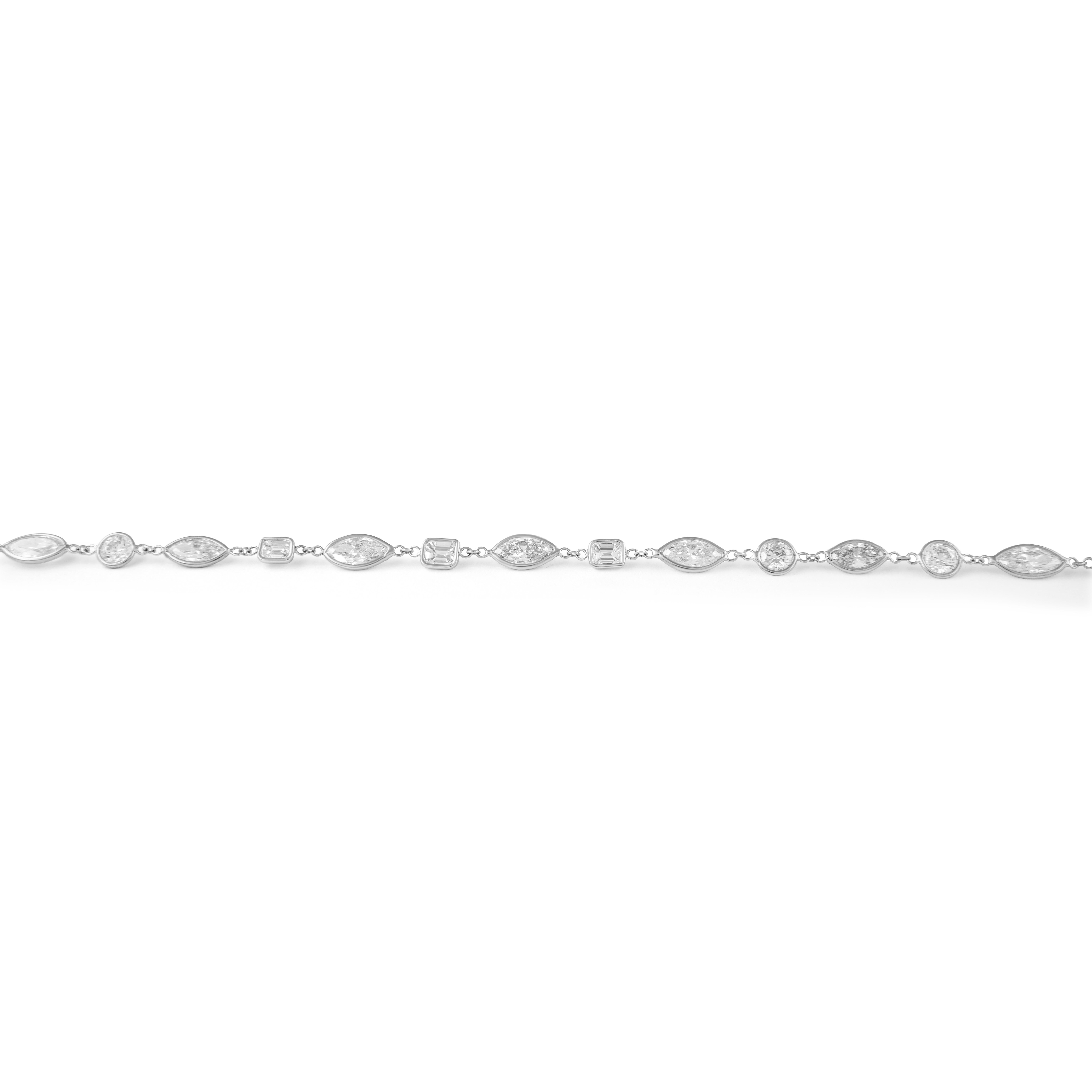 Contemporaneo Alexander Beverly Hills 27,10ct Diamonds by the Yard Oro bianco 18k in vendita
