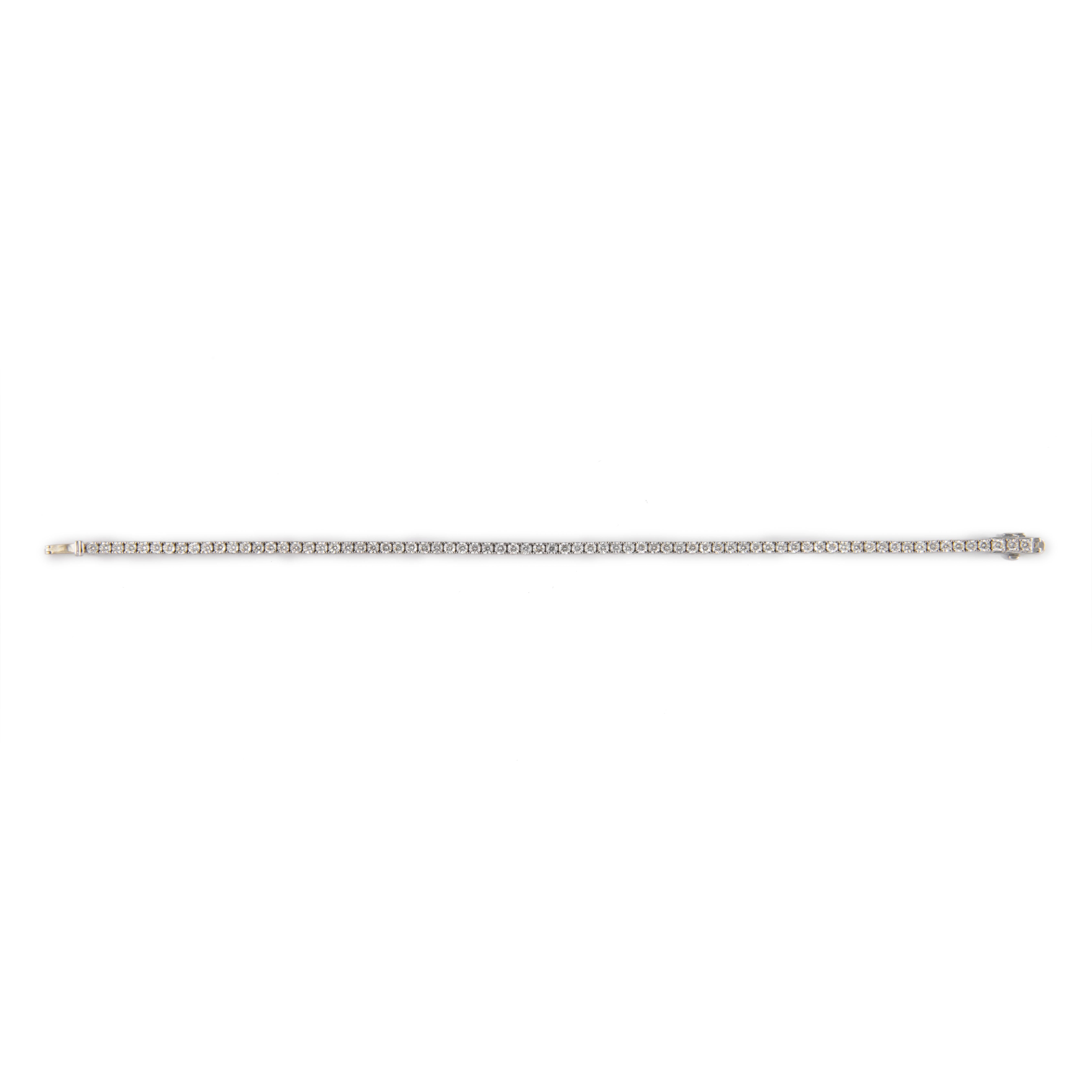 Contemporary Alexander Beverly Hills 2.71ct Diamond Tennis Bracelet White Gold For Sale