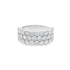Alexander Beverly Hills 2.73ct Round Three-Row Diamond Half Eternity Ring 18k