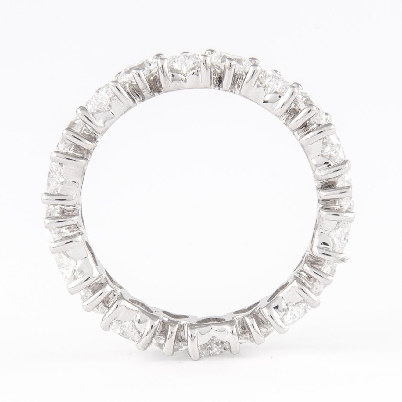 Heart Cut Alexander Beverly Hills 2.82ct Heart Diamond D/E VVS Eternity Band 18k For Sale