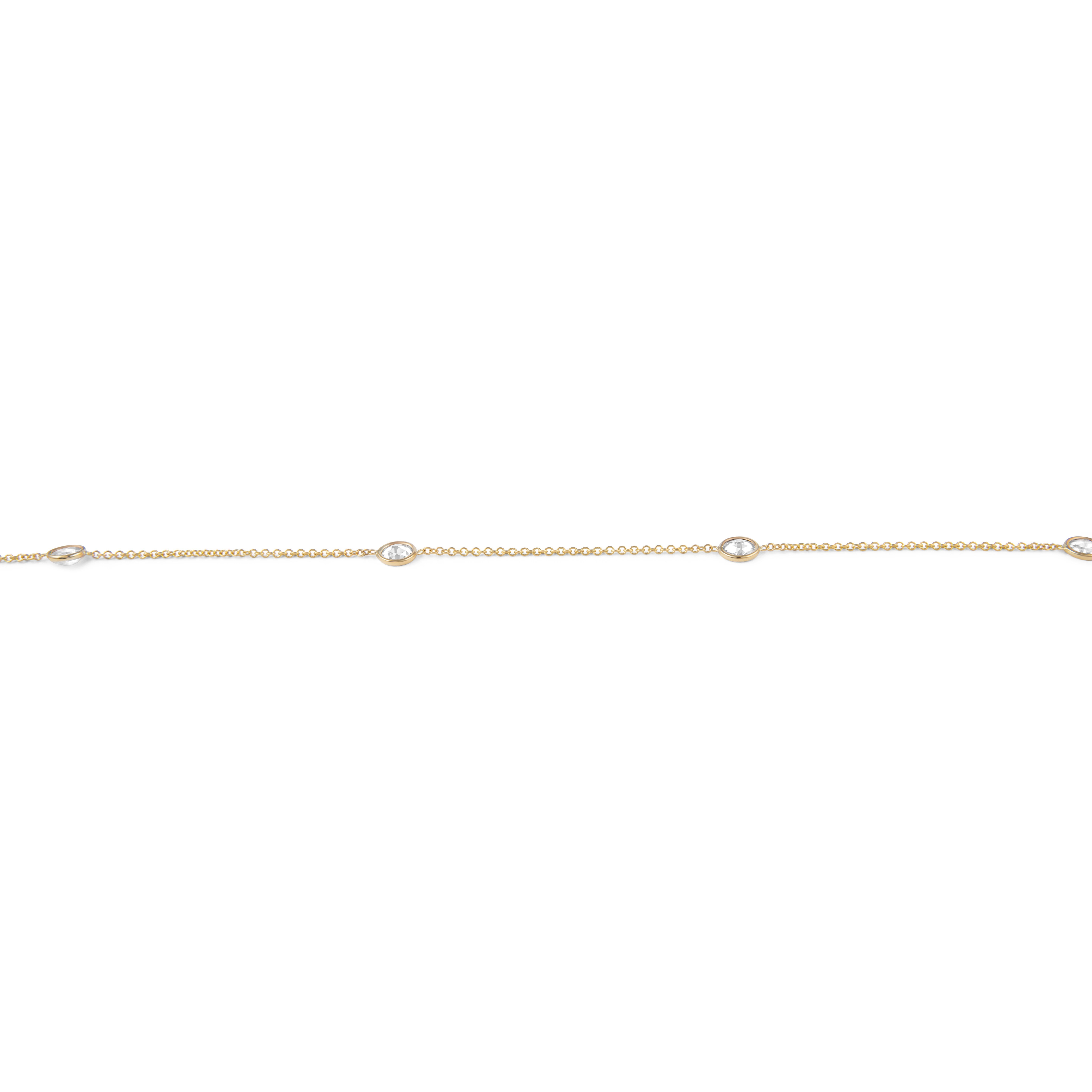 Taglio a rosa Alexander Beverly Hills 2,87ct Rose Cut Diamonds by the Yard Oro giallo 18k in vendita
