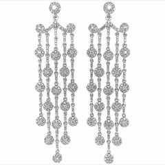 Alexander Beverly Hills 2,93 Karat Diamant-Kronleuchter-Ohrringe 18k Weißgold