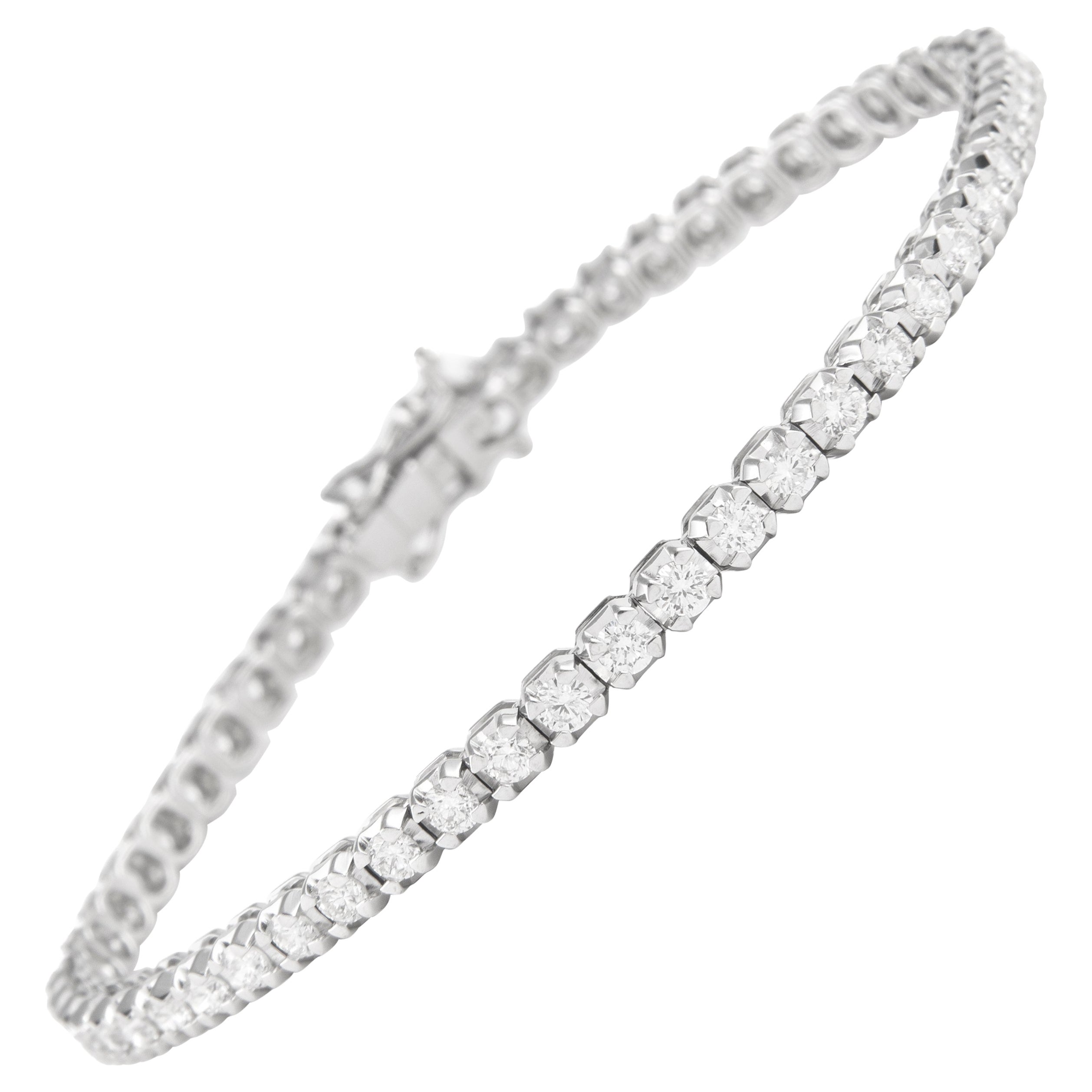 Alexander Beverly Hills Pulsera de tenis con diamantes de 2,96 ct Oro blanco 18k