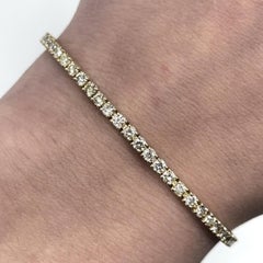 Alexander Beverly Hills Bracelet tennis en or jaune 18 carats avec diamants de 3,09 carats