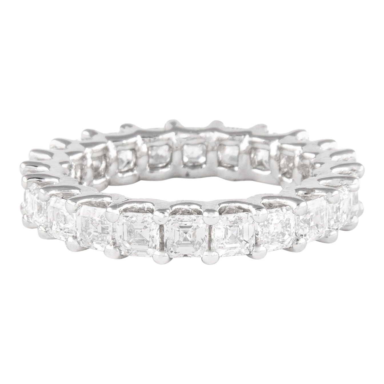 Alexander Beverly Hills 3.22ct Asscher Cut Diamond D-F VVS Eternity Platinum 625