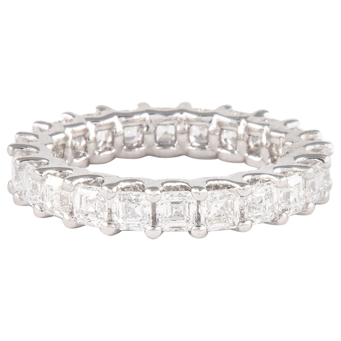 Alexander Beverly Hills 3.22ct Asscher Cut Diamond D-F VVS Eternity Platinum 625