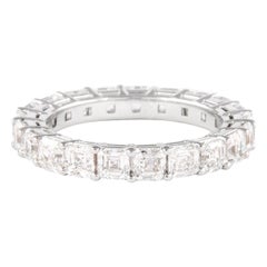 Alexander Beverly Hills 3.23ct Asscher Cut Diamond D-F VVS Eternity Band 18k 575
