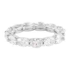 Alexander Beverly Hills 3.23ct Oval Cut Diamond East West Eternity Band 18k S.5