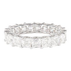 Alexander Beverly Hills 3.25ct Asscher Cut Diamond D/E VVS Eternity Platinum 525