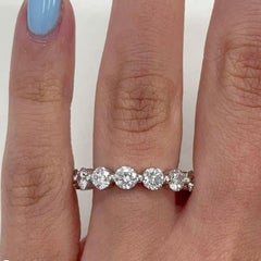 Alexander Beverly Hills 3.34ct Round Eternity Band Oro Bianco 18k S.S. White
