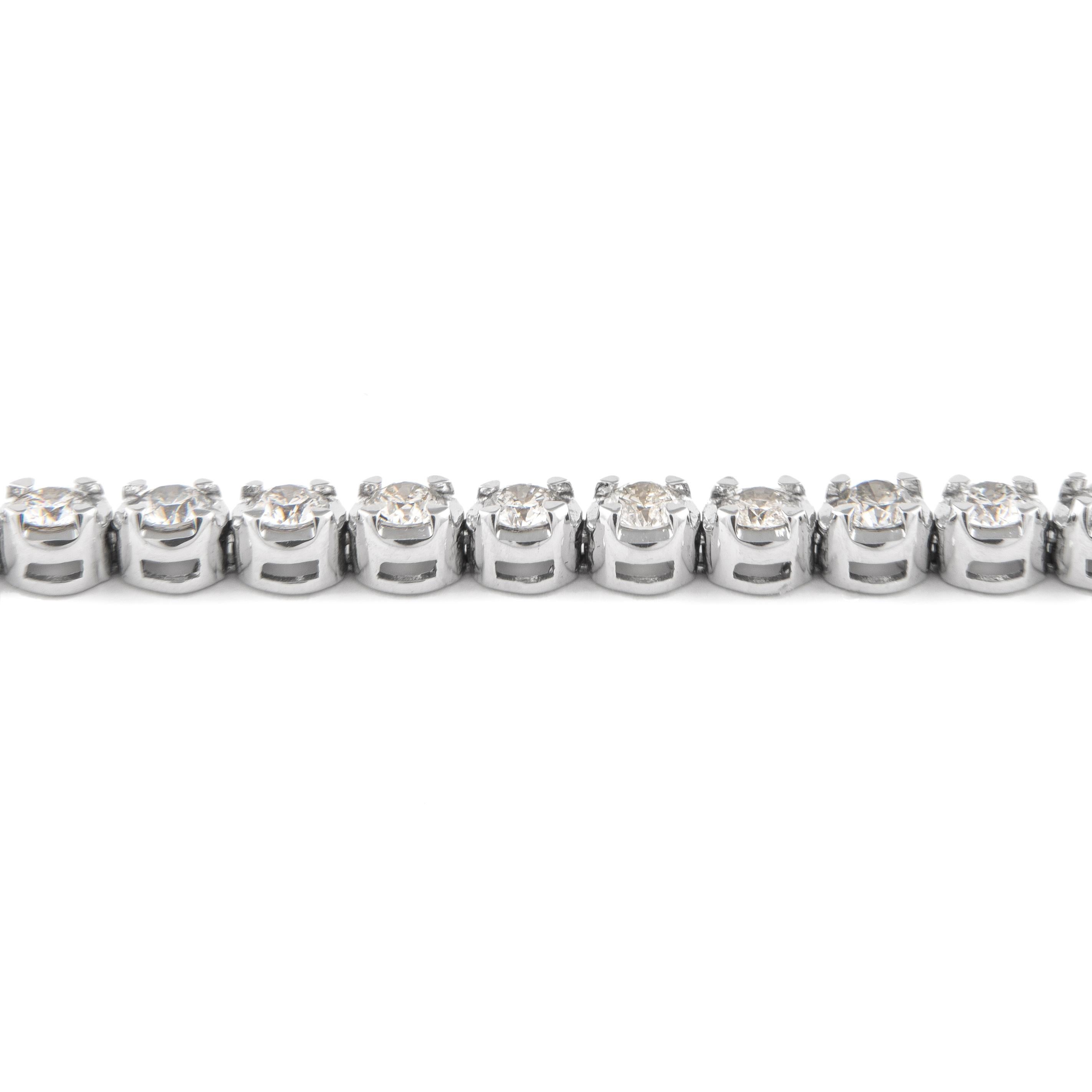 Moderno Alexander Beverly Hills Bracciale tennis con diamanti da 3,35 carati in oro bianco 14 carati in vendita
