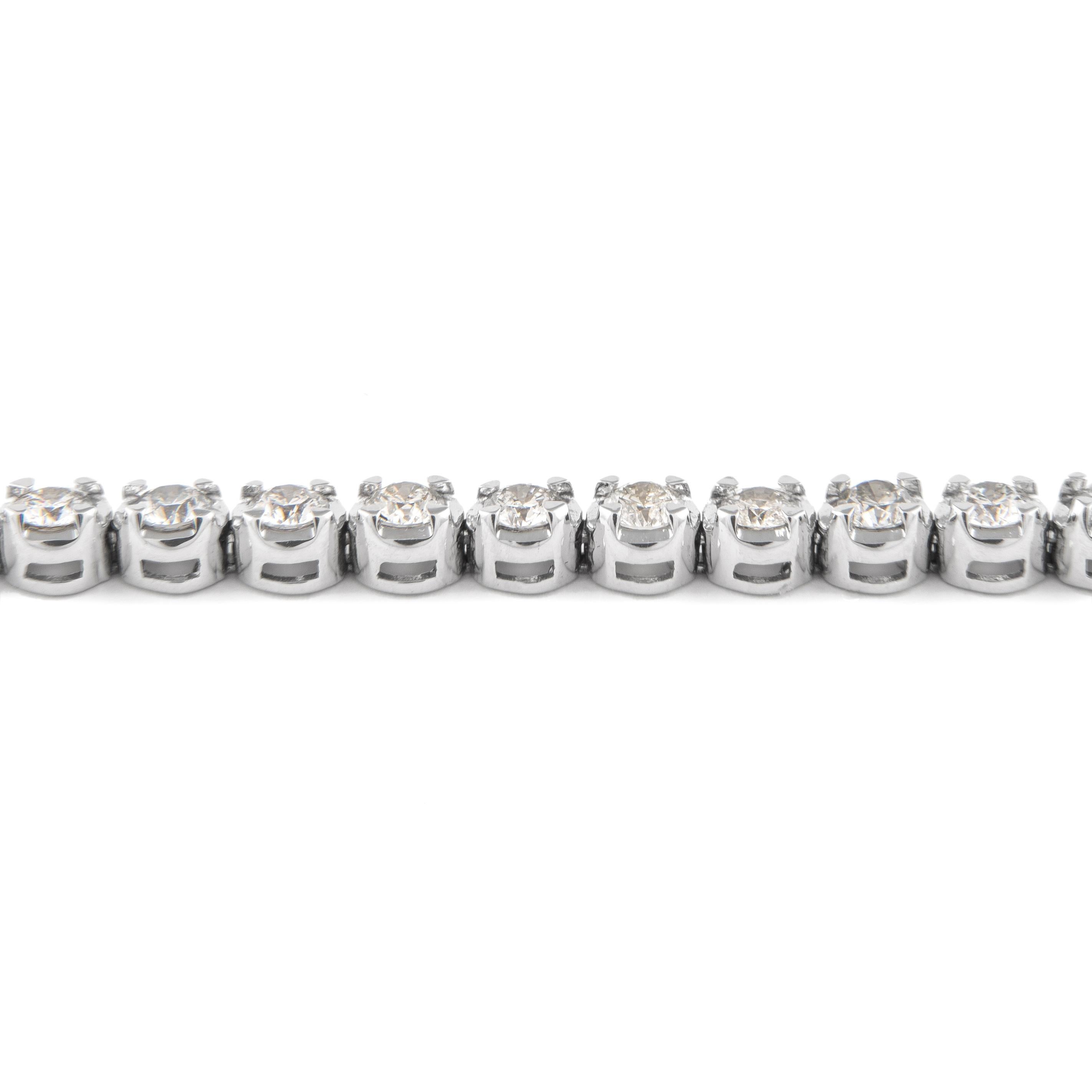 Moderne Alexander Beverly Hills Bracelet tennis en or blanc 14 carats avec diamants de 3,35 carats en vente