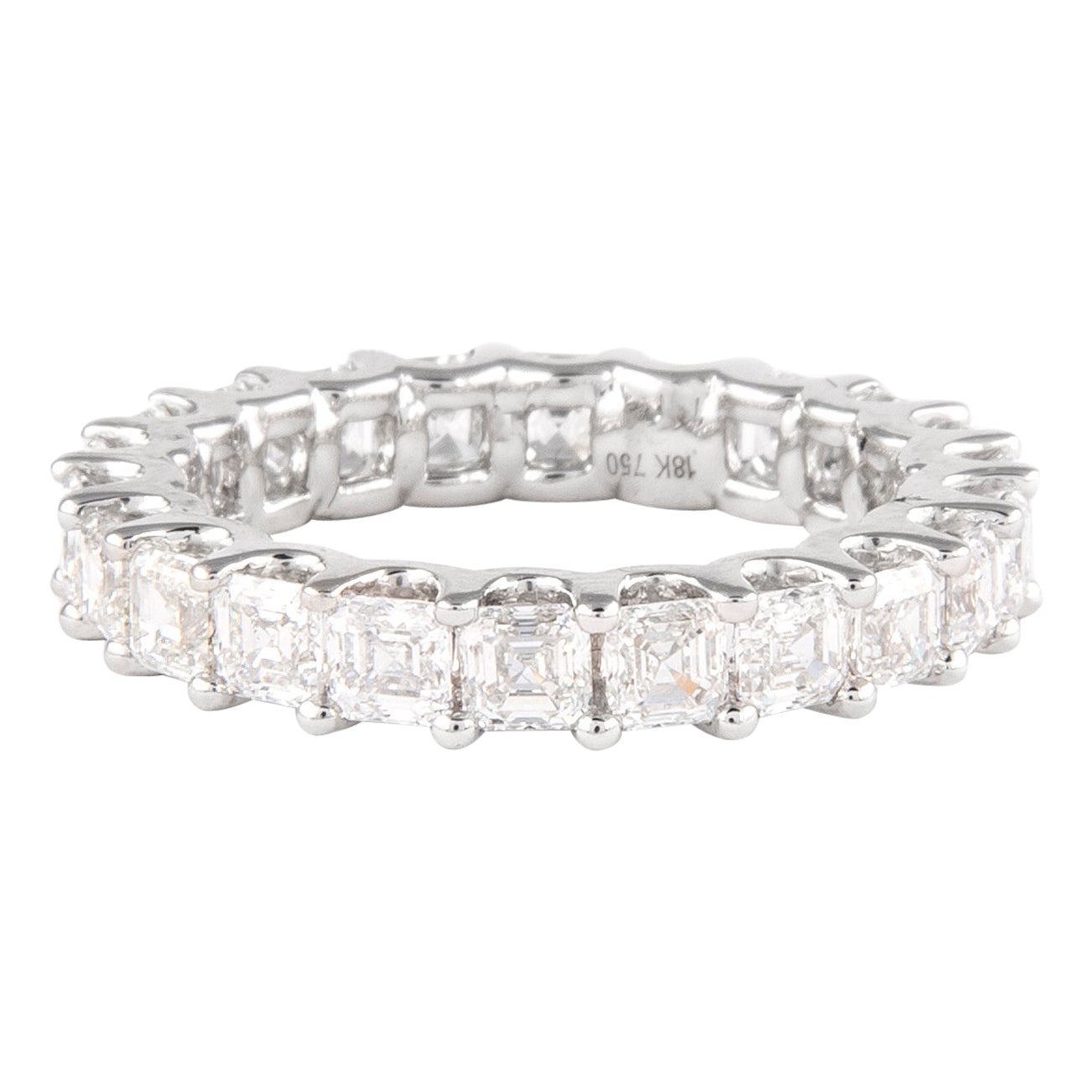 Alexander Beverly Hills 3.39ct Asscher Cut Diamond D/E VVS Eternity Band 18k 625