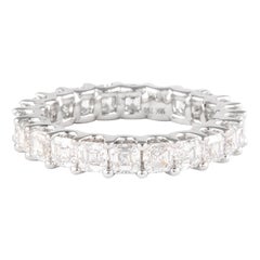 Alexander Beverly Hills 3.39ct Asscher Cut Diamond D/E VVS Eternity Band 18k 625