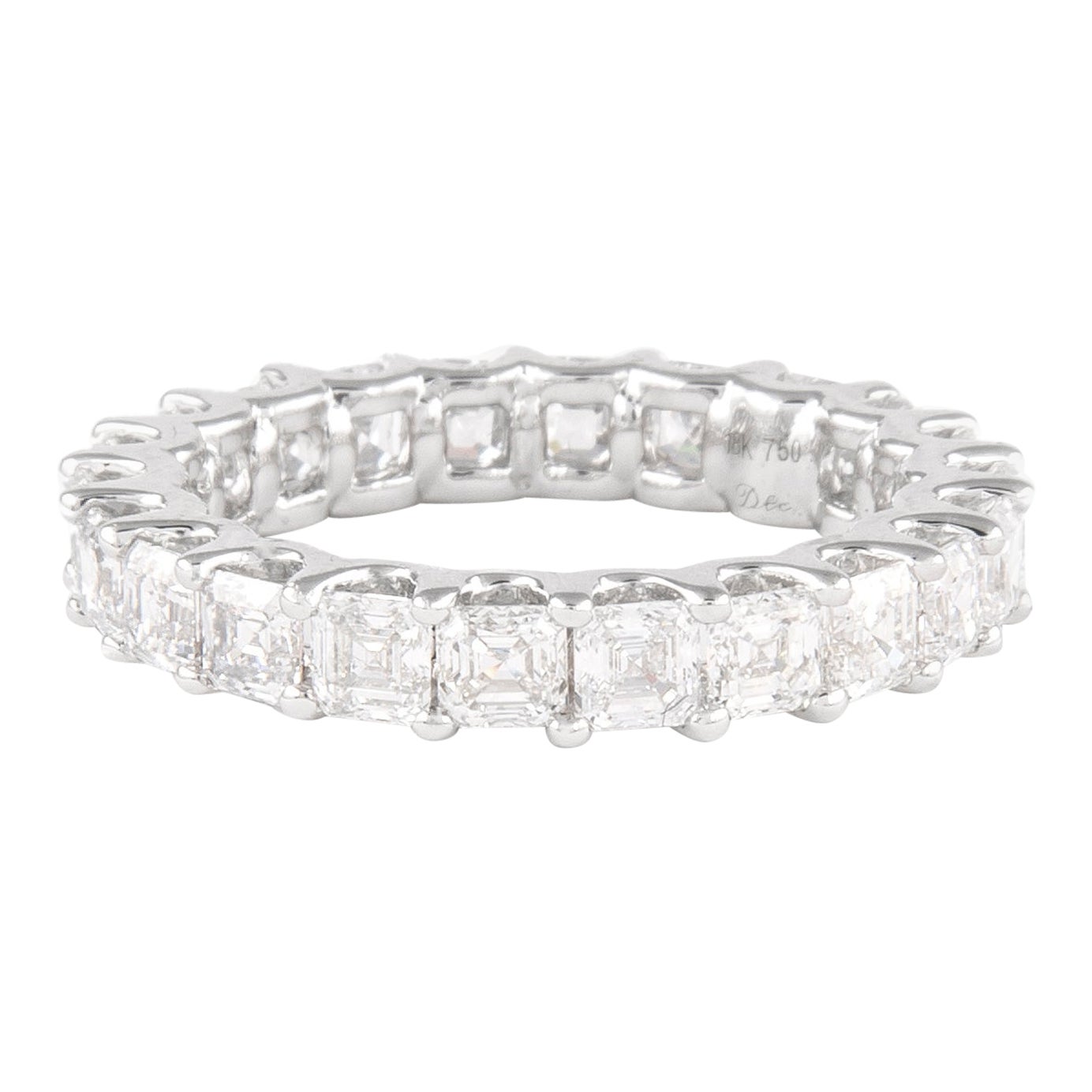Alexander Beverly Hills 3.39ct Asscher Cut Diamond D/E VVS Eternity Band 18k 625