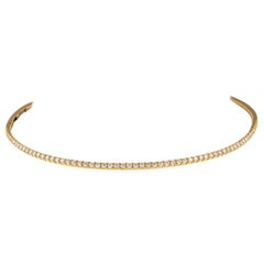 Alexander Beverly Hills 3.46ct Diamond Tennis Choker Open Back & Flexible 18k