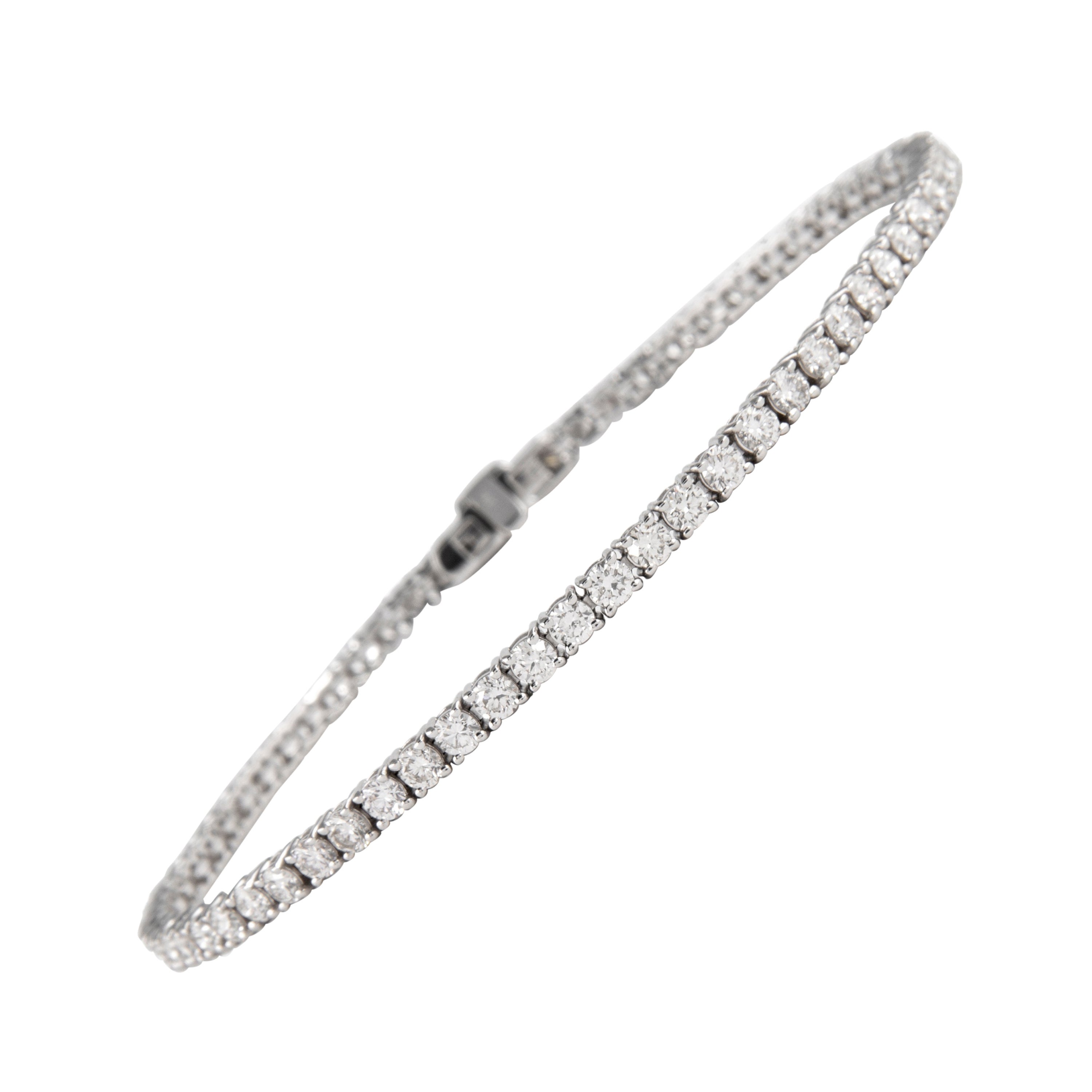 Alexander Beverly Hills Pulsera de tenis de diamantes de 3,52 ct Oro blanco
