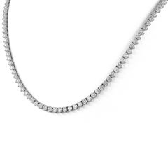 Alexander Beverly Hills 35.66ct Diamond 3-Prong Tennis Necklace 18k 24in