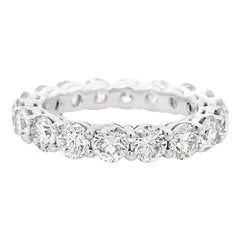 Alexander Beverly Hills, anneau d'éternité rond de 3,57 carats en or blanc 18 carats s.5.75
