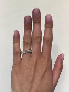 Alexander Beverly Hills 3.66ct D-F VVS Emerald Cut Diamond Eternity Band 18k S-6