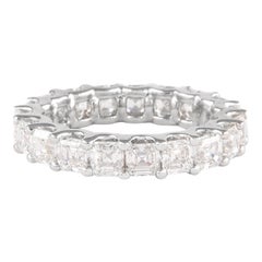 Alexander Beverly Hills 3.68ct Asscher Cut Diamond D/E VVS Eternity Platinum