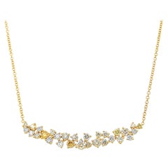 Alexander Beverly Hills Collier pendentif en or 18 carats avec diamants multicolores de 3,68 ct