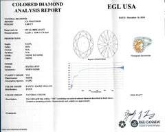 Alexander Beverly Hills - Anello con diamanti ovali di colore giallo chiaro da 3,68 carati - 18 carati