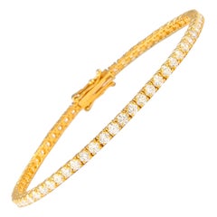 Alexander Beverly Hills 3.73ct Diamond Tennis Bracelet 18k Yellow Gold
