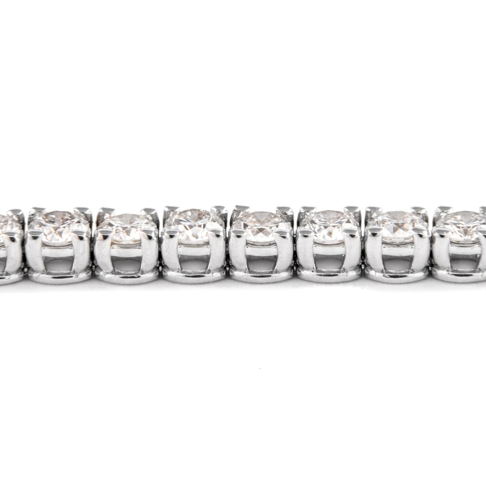 Round Cut Alexander Beverly Hills 3.74ct Diamond Tennis Bracelet White Gold For Sale