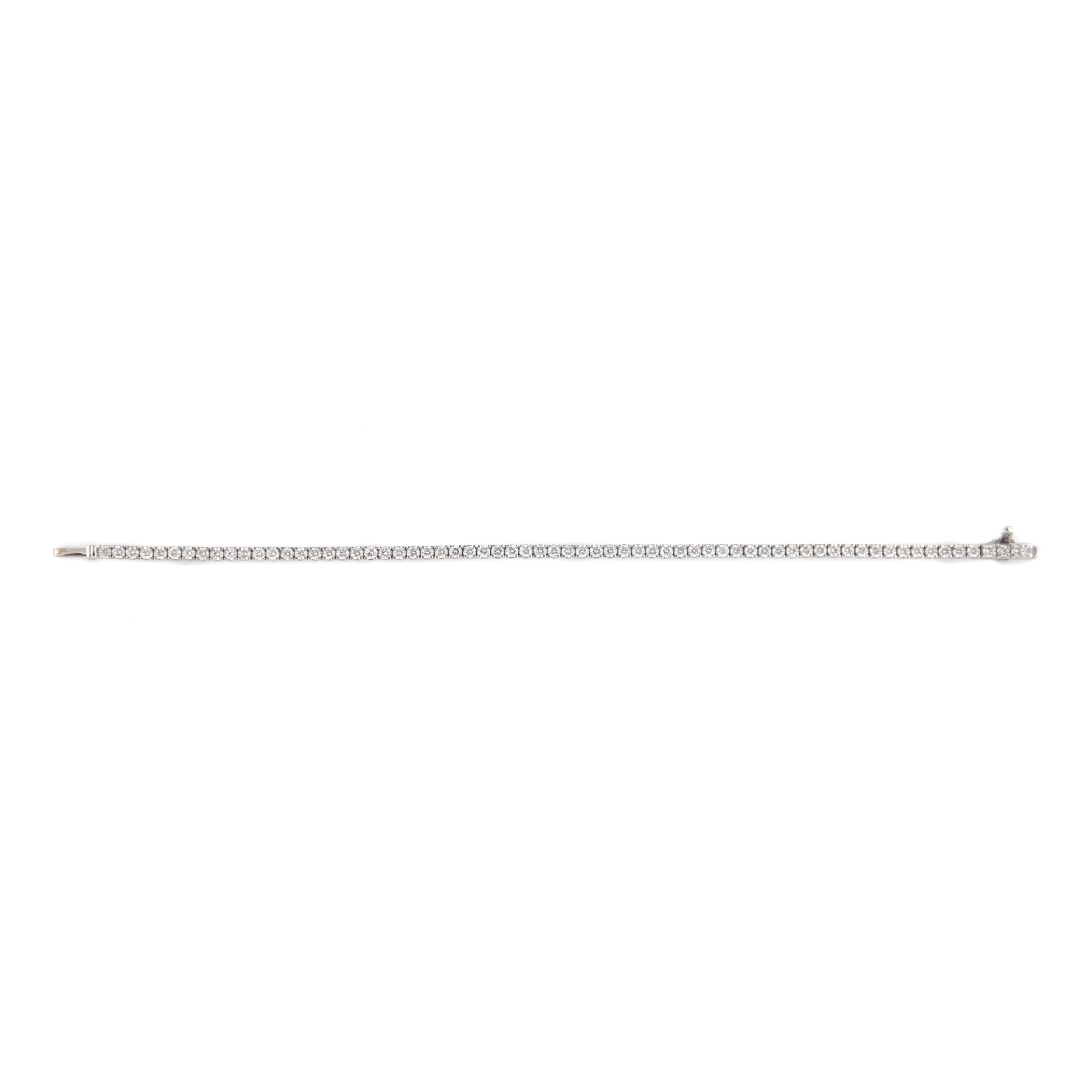 Alexander Beverly Hills 3.74ct Diamond Tennis Bracelet White Gold For Sale 2