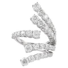 Alexander Beverly Hills 3.76ct Diamond Floating Diamond Wrap Ring 18k White Gold