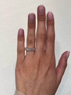 Alexander Beverly Hills 3.80ct D-F VVS Emerald Cut Diamond Eternity Band 18k S-6